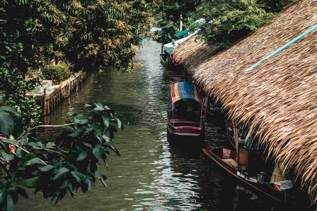 บรรยากาศของตลาดน้ำคลองลัดมะยม ตลาดน้ำในกรุงเทพ